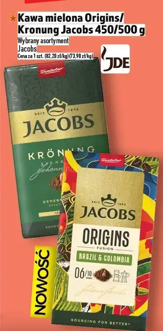 Kawa mielona Jacobs Origins/Kronung 450/500 g