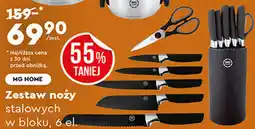 Biedronka Zestaw noży stalowych w bloku, 6 el oferta