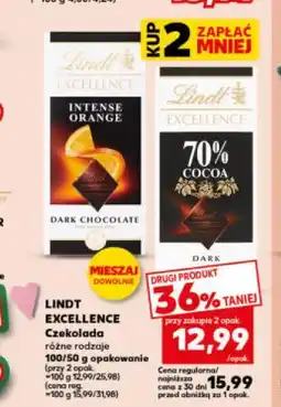 Kaufland LINDT EXCELLENCE Czekolada różne rodzaje 100 g opakowanie oferta