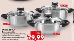Kaufland SPICE & SOUL Zestaw garnków ze stali nierdzewnej (poj. 1,4 l, 1,8 l, 2,6 l) oferta