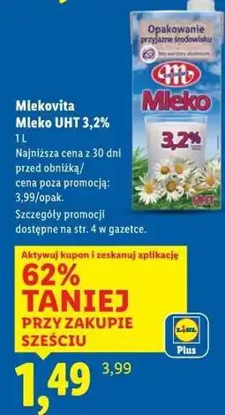 Lidl Mlekovita Mleko UHT 3,2% oferta