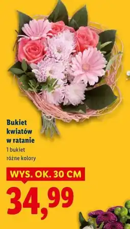 Lidl Bukiet kwiatów w ratanie oferta