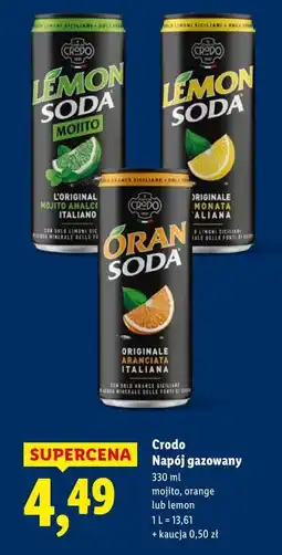 Lidl Crodo Napój gazowany (mojito, orange lub lemon) oferta