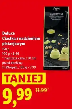 Lidl Deluxe Ciastka z nadzieniem pistacjowym oferta