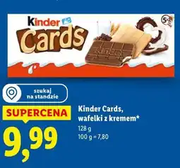 Lidl Kinder Cards, wafelki z kremem oferta