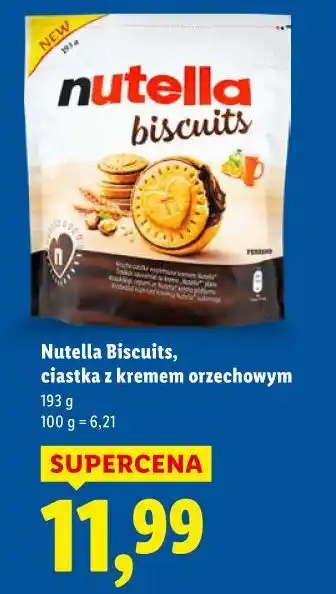 Lidl Nutella Biscuits, ciastka z kremem orzechowym oferta
