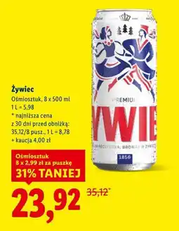 Lidl Piwo Żywiec (8x500ml) oferta