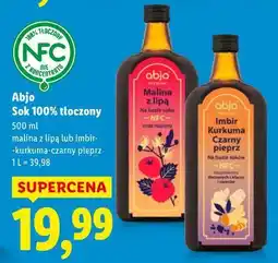 Lidl Abjo Sok 100% tłoczony oferta