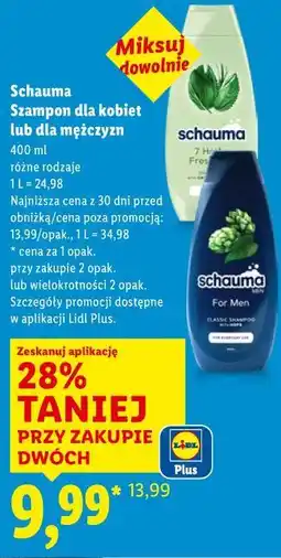 Lidl Schauma Szampon dla kobiet lub dla mężczyzn oferta