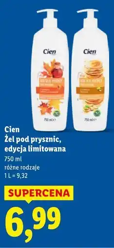 Lidl Cien Żel pod prysznic, edycja limitowana oferta