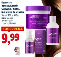 Lidl Kormesic Botox & Keratin Odżywka, maska lub olejek do włosów (100 ml, 280 g, 500 g) oferta