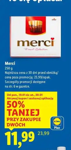 Lidl Czekoladki Merci Finest Selection oferta