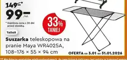 Biedronka Suszarka teleskopowa na pranie Maya WR4025A, 108-176 × 55 × 94 cm oferta