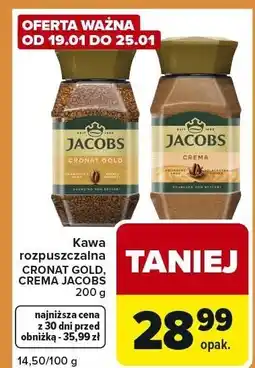 Carrefour Express Kawa rozpuszczalna JACOBS CRONAT GOLD, CREMA różne rodzaje oferta
