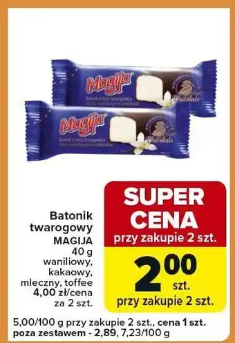 Batonik twarogowy MAGIJA różne rodzaje