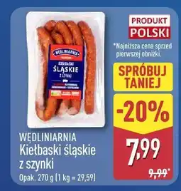 ALDI Kiełbaski śląskie z szynki oferta