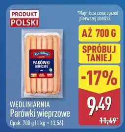 ALDI Parówki wieprzowe oferta