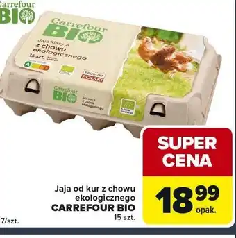 Jaja od kur z chowu ekologicznego CARREFOUR BIO 15 szt