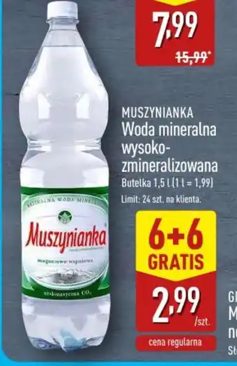 ALDI Muszynianka Woda mineralna oferta