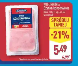 ALDI Wędliniarnia Szynka konserwowa oferta