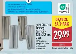 ALDI HOME CREATION Zasłony termiczne oferta