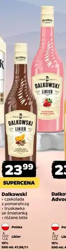 Netto Dalkowski Likier (Czekolada z pomarańczą, Truskawka ze śmietanką, Różane latte) oferta