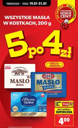 Biedronka Masło ekstra Mleczna Dolina oferta