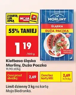 Biedronka Kiełbasa śląska Morliny, Duża Paczka oferta