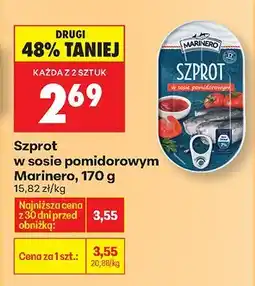 Biedronka Szprot w sosie pomidorowym Marinero oferta