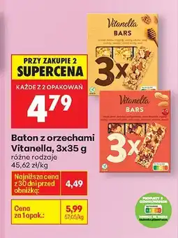 Biedronka Baton z orzechami Vitanella oferta