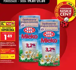 Biedronka Mleko UHT 3,2% Mlekovita łączka oferta