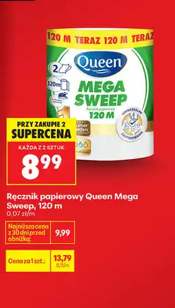 Biedronka Ręcznik papierowy Queen Mega Sweep, 120 m oferta