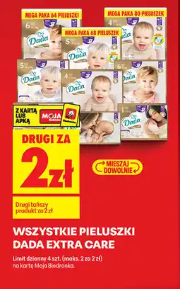 Biedronka Dada Extra Care pieluszki (megapaka 64, 68, 80 sztuk itd.) oferta