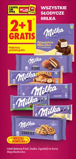 Biedronka Wszystkie słodycze Milka (mix) oferta