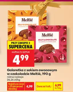 Biedronka Galaretka z sokiem owocowym w czekoladzie Meltié oferta