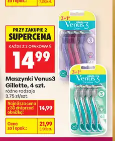 Biedronka Maszynki Venus3 Gillette, 4 szt oferta