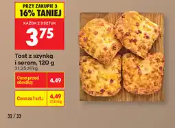 Biedronka Tost z szynką i serem oferta