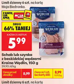 Biedronka Schab lub szynka z beskidzkiej wędzarni Kraina Wędlin oferta