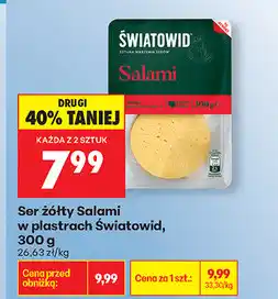 Biedronka Ser żółty Salami w plastrach Światowid oferta