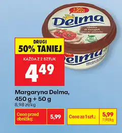 Biedronka Margaryna Delma, 450 g + 50 g oferta