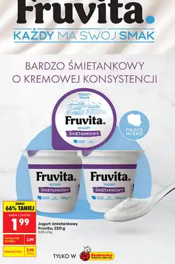 Biedronka Jogurt śmietankowy Fruvita oferta