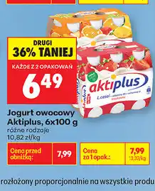 Biedronka Jogurt owocowy Aktiplus oferta
