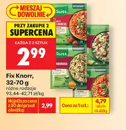 Biedronka Fix Knorr, 32-70 g różne rodzaje oferta