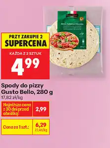 Biedronka Spody do pizzy Gusto Bello oferta