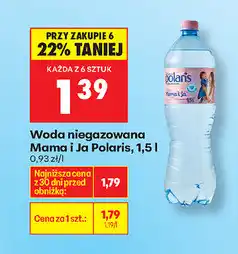 Biedronka Woda niegazowana Mama i Ja Polaris oferta