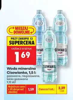 Biedronka Woda mineralna Cisowianka oferta
