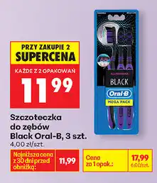 Biedronka Szczoteczka do zębów Black Oral-B, 3 szt oferta