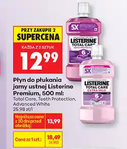 Biedronka Płyn do płukania jamy ustnej Listerine Premium oferta