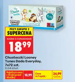 Biedronka Chusteczki Looney Tunes Dada Everyday, 7x72 szt oferta