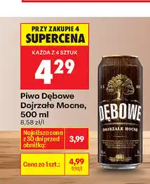 Biedronka Piwo Dębowe Dojrzałe Mocne oferta